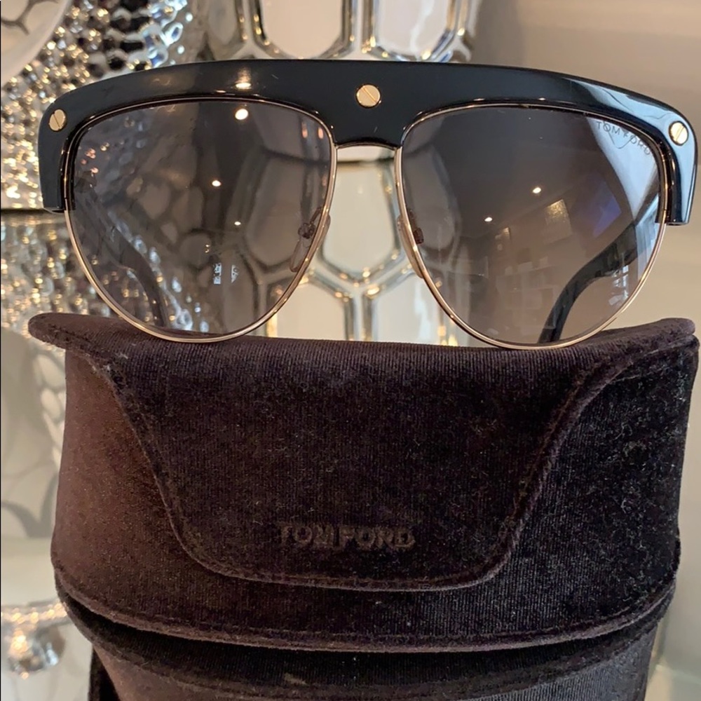 Tom Ford Liane Large Square Sunglasses, Black
